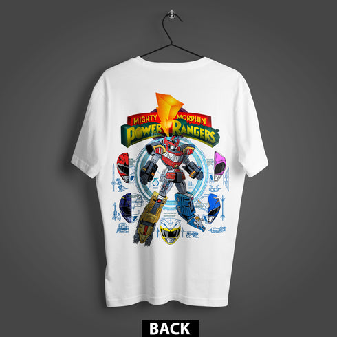 Power Rangers Megazord Assemble Premium Oversized Double-Sided T-Shirt (Unisex)